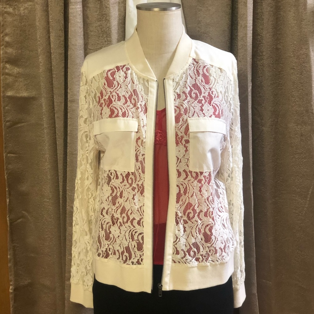 Laced Zip Up Jacket - Picture 2 of 5